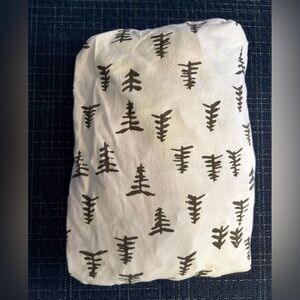 Burt's Bees Baby Cream and Brown Tree Fitted Crib Sheet
